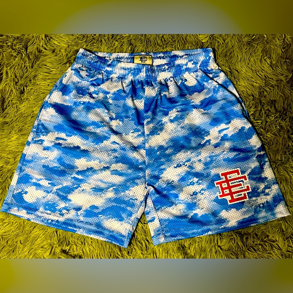 Eric Emanuel EE Basic Shorts Sky Colorway Size L Brand New